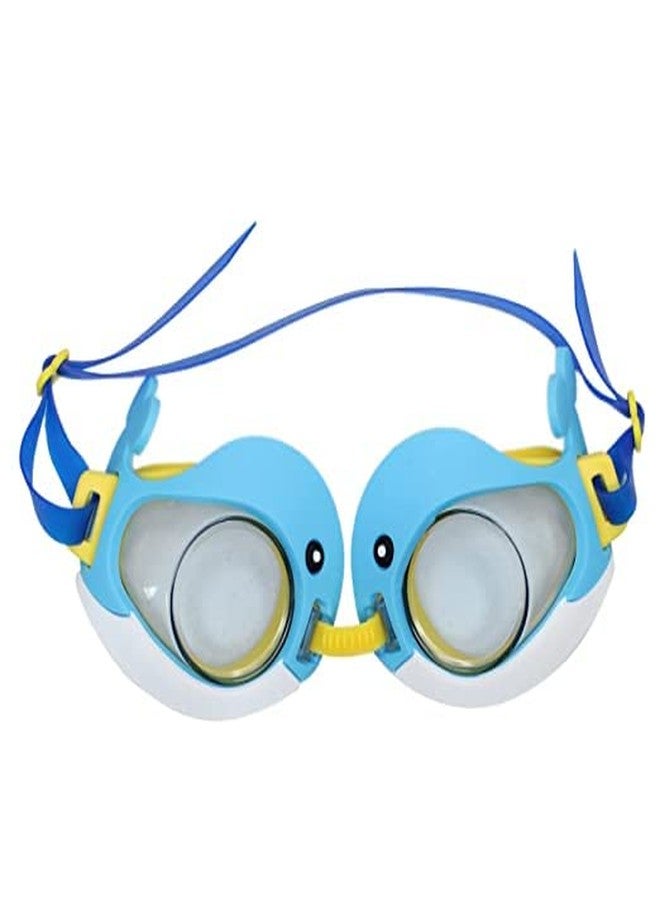 KAVIN Adjustable Size Cute Design Swimming Goggles Pool Party Swimming Eye Wear For Kids Boys And Girls Random Colours Pack Of 1 (M7) - Image 1
